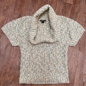 Kensie Marled Cowl Neck Sweater - Size S - Alpaca Blend